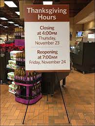 Maybe you would like to learn more about one of these? Extended Wegmans Thanksgiving Holiday Hours Fixtures Close Up