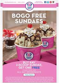 Pinned December 24th Sundaes Are Two For One Wednesdays At Baskin Robbins Coupon Via The Coupons App Baskin Robbins Food Vegan Ice Cream