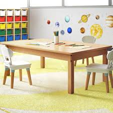 Rectangular Activity Table In 2020 Kids Table Chair Set Activity Table Wood Design