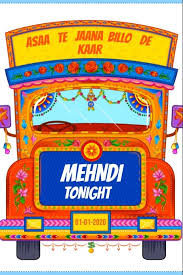 Mehndi Truck Banner In 2020 Truck Art Festival Posters Event Poster