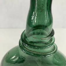 Lamb's wool on a cotton foundation. Antique Persian Type Saddle Bottle Bottle Green Purportedly German 16th Century Wheeler Antiques