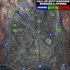Every location and combination as part of the call of duty: Warzone Bunker Locations Stadium Rock Paper Shotgun