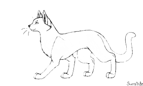How Do You Draw A Warrior Cat Warrior Cat Template Free To Everyone Sketchfu Warrior Cat Warrior Cats Animal Coloring Pages