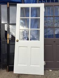 Antique Old Vintage Exterior Back Door Front Door 32 X79 Wood With Top Glass Back Doors Front Door Cottage Farmhouse