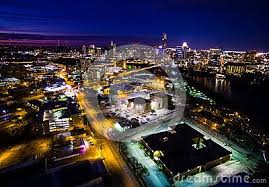 Aerial Cityscape Timelapse Night Life Austin Texas Capital Cities Glowing Busy At Night Cityscape Night City Aerial