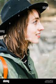 Lake with candid woman hi-res stock photography and images