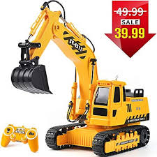 Double E Remote Control Excavator Toys Fully Functional Construction Tractor Rechargeable Rc Excavator 1 20 Rc Excavator Truck With Lights Sounds 2 4ghz Transmitter White Walmart Com Walmart Com