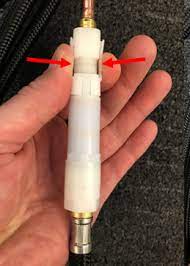 Push the black nylon hose into the white connector. Disconnect Quick Connect Pull Out Kitchen Faucet Hoses Kohler