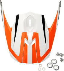 New Afx Fx 21 Adult Replacement Helmet Top Visor Peak Orange One Size