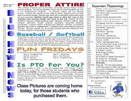 Important Happenings