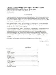 Contoh kegiatan mos anak sd kelas 1. Contoh Proposal Kegiatan Masa Orientasi Siswa
