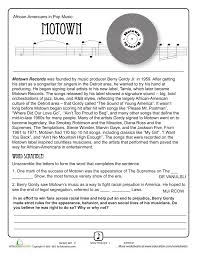 Find out if you can name the important people and music created by motown records using this multiple choice quiz and printable worksheet. Motown