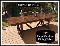 Diy Large Outdoor Dining Table In 2020 Outdoor Dining Table Outdoor Dining Table Diy Outdoor Patio Table