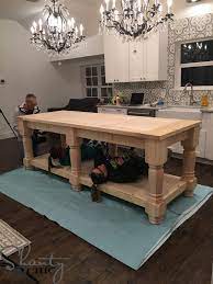 Diy Rustic Farmhouse Island Farmhouse Style Kitchen Rustic Kitchen Island Rustic Kitchen