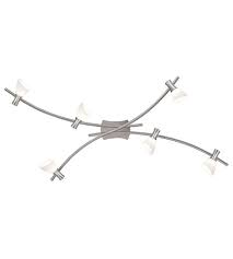 Eglo 87367a Ona 6 Light 120v Matte Nickel Track Lighting Ceiling Light