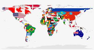 World Map Png With Countries Map Of The World With Country Flags Png Image | Transparent Png Free  Download On Seekpng