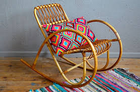 chair chair rocking rocking child vintage retro 60s rattan wicker bohemian kid flesh english bohemian style rattan wicker f retro chair wicker furniture wicker