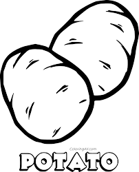 Quality printables presenting vegetables.print or download potato on coloring worksheets for children.click for more new and unique coloring pictures. Two Potatoes And Text Coloring Page Coloringall
