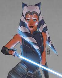 I M Ahsoka Master Yoda Sent Me On Instagram Beautiful Artwork By Eceakalin Art Credit To Eceakali Star Wars Drawings Star Wars Women Star Wars Art
