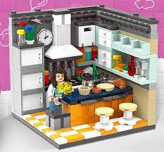 xingbao woninginrichting 01401 huis set studie slaapkamer badkamer oefening woonkamer keuken blokken bakstenen kinderen kind lego muur lego huis lego projecten