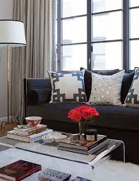 Cb2 Clear Peekaboo Coffee Table Contemporary Living Room