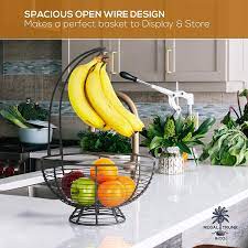 Discover hundreds of ways to save on your favorite products. Fruit Basket With Banana Hanger Regal Trunk Rustic French Farmhouse Fruit Bowl With Banana Tree Hangar Vegetable And Fruit Bowl With Detachable Banana Stand Countertop Fruit Bowl Centerpiece Buy