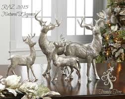 Raz 20 5 Silver Deer Set Of 2 Christmas Mantle Decor Christmas Raindeer Christmas Interiors
