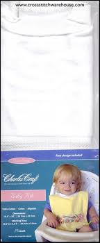 Crossstitch Warehouse Blank Velour Baby Bib Folded Side