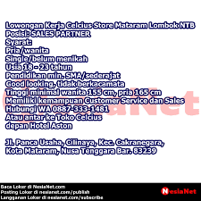 Rubint réka terhes / tündéri kisbabából edzett kam. Lowongan Kerja Celcius Mataram Lombok Ntb Nesianet