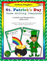 Poem Writing Template St Patrick S Day Colored 14 Templates Writing Templates Poem Template Emergent Writers