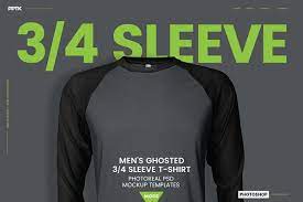 Download Raglan 3 4 Sleeve T Shirt Template Creative Photoshop Templates Creative Market