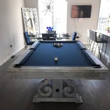 Custom 7 Or 8 Elegant Pool Table Grey Wash Finish Etsy Pool Table Pool Table Room Pool Table Dining Table