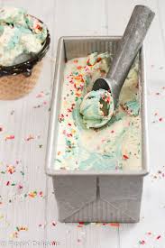 Birthday Cake Flavored Ice Cream Recipe Gluten Free Cake Batter Ice Cream With Frosting Swirl No Churn Recipe Gluten Free Ice Cream Gluten Free Birthday Cake Gluten Free Sweets