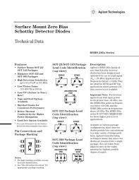 Zero bias detector diodes for the rf/id market. Surface Mount Zero Bias Schottky Detector Diodes