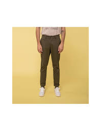 Pantalon homme multipoches de couleur vert kaki de la marque deeluxe. Pantalon Faguo Homme Brix Vert Kaki