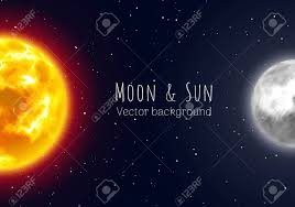 This post will be deleted when sold. Half Moon And Sun In Night Sky Background Royalty Free Cliparts Vectors And Stock Illustration Image 96473052