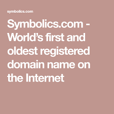Symbolics Com World S First And Oldest Registered Domain Name On The Internet Names Olds World