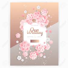 Download, print or send online with rsvp for free. Wedding Invitation Card Background Template With Pink Floral Royalty Free Cliparts Vectors And Stock Illustration Image 97756772