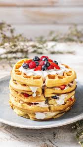 Waffeltorte Selber Machen Zum Muttertag Hellofresh Blog Rezept Lebensmittel Essen Waffelkuchen Essen