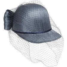 Alex Women Sisal Hat W Net Tulle Veil 335 Liked On Polyvore Featuring Accessories Hats Blue Blue Hat Blue Crown Netting Hats Veiled Hats Tulle Veils