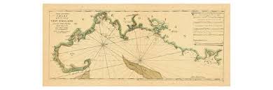 1763 New England Chart Cape Cod To Casco Bay Maine Massachusetts New Hampshire Giclee Print By Art Com