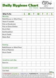 daily hygiene chart hygiene lessons personal hygiene