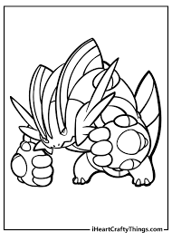 printable mega pokemon coloring pages updated 2022