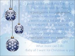 Glee All I Want For Christmas Is You Lyrics This Would Be A Great Song To Propose To Or A First Dance Together On A Christmas Wedding Imag Yours