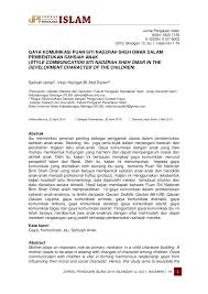 Peranan ibu bapa dalam membesarkan anak bermula sebaik sahaja si kecil dilahirkan. Pdf Gaya Komunikasi Puan Siti Nadzrah Sheh Omar Dalam Pembentukan Sahsiah Anak Style Communication Siti Nadzrah Sheh Omar In The Development Character Of The Children