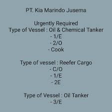 Info gaji karyawan pt indo fuji energi di situs jobplanet terbaru tahun 2017 yang. Pt Kia Marindo Jusema Urgently Required Type Of Vessel Oil Chemical Tanker Indonesian Maritime Network