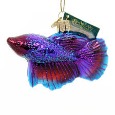 Old World Christmas Betta Fish Glass Ornament