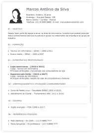 ⇒ ejemplos de curriculum vitae atractivo. Exemplo De Curriculum Vitae Pronto Curriculo Prontos Modelo De Curriculo Pronto Exemplos De Curriculum