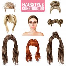 Haircuts are a type of hairstyles where the hair has been cut shorter than before. Hairstyles For Women Constructor Free Vectors
