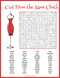 Crossword puzzles can be fun, challenging and educational. Types Of Fabric Word Search
